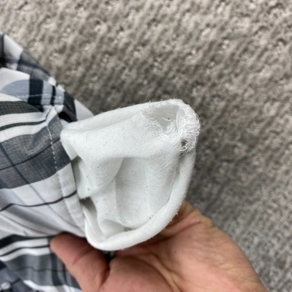 ALAN FLUSSER Chino Golf Shorts Men 40 White Gray Plaid Short Pants Casual Golfer - Picture 8 of 14